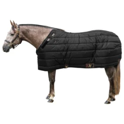 Adjusta-Fit Dura-Nylon Cutback Zenith Leg Strap Horse Stable Blanket - Heavyweight -Schneiders Shop 10481 black