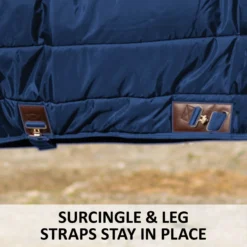 Adjusta-Fit Dura-Nylon Cutback Westcoast Leg Strap Horse Stable Blanket - Medium Weight -Schneiders Shop 10485 feature f overlay