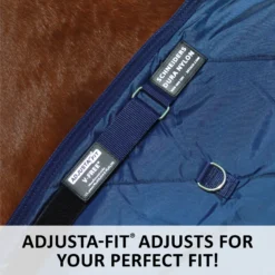 Adjusta-Fit Dura-Nylon V-Free Guardian Bellyband Horse Stable Blanket - Midweight -Schneiders Shop 13157 feature c overlay
