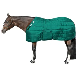 Adjusta-Fit Dura-Nylon V-Free Guardian Bellyband Horse Stable Blanket - Midweight -Schneiders Shop 13157 green