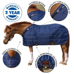 Adjusta-Fit Pony Leg Strap Horse Stable Blanket - Midweight