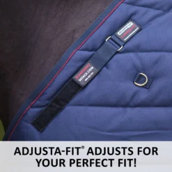 Adjusta-Fit SuperQuilt Cutback Leg Strap Horse Stable Blanket - Extra Heavyweight -Schneiders Shop 14009 feature c overlay