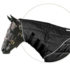 SuperQuilt 1200D Horse Stable Blanket Neck Cover For Horses 7 SuperQuilt 1200D Horse Stable Blanket Neck Cover For Horses -Schneiders Shop 14994 black