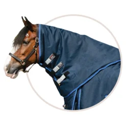 ARMORFlex® Challenger II V-Free® Wither Relief Adjusta-Fit® 220g Medium Weight Draft Turnout Blanket Neck Cover -Schneiders Shop 31116 navy