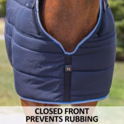 Adjusta-Fit Tekno-Quilt V-Free Leg Strap Horse Stable Blanket - Heavyweight -Schneiders Shop 35318 feature g overlay