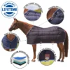 Adjusta-Fit Tekno-Quilt V-Free Leg Strap Horse Stable Blanket - Heavyweight