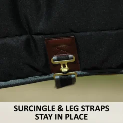 Adjusta-Fit SuperQuilt V-Free Leg Strap Horse Stable Blanket - Midweight -Schneiders Shop 36566 feature f overlay
