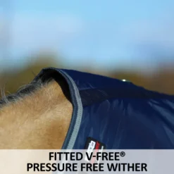 Adjusta-Fit Dura-Nylon Tekno-Fleece V-Free 3 Season Leg Strap Horse Stable Blanket - Lightweight -Schneiders Shop 36857 feature b overlay