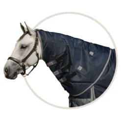 Dura-Tech® Viking Classic Euro 220g Medium Weight Turnout Blanket Neck Cover 11 Dura-Tech® Viking Classic Euro 220g Medium Weight Turnout Blanket Neck Cover -Schneiders Shop 37480 navy