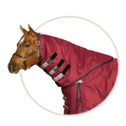 ARMORFlex® Challenger II V-Free Wither Relief And Cutback Turnout Sheet Neck Cover -Schneiders Shop 38462 burgundy