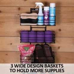 Easy-Up® Mounted Wide Groom Room Rack With Tack Rack -Schneiders Shop 41247 feature b overlay