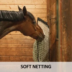 Dura-Tech® Easy Open 1.25" Slow Feed Knotless Hay Net -Schneiders Shop 41816 feature f overlay