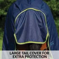 StormShield® Contour Collar No Chew Surcingle 220g Medium Weight Turnout Blanket -Schneiders Shop 42843 feature j overlay