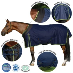 StormShield® Contour Collar No Chew Surcingle 220g Medium Weight Turnout Blanket
