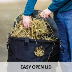 Dura-Tech® Easy Fill Hay Bag Can 15 Dura-Tech® Easy Fill Hay Bag Can -Schneiders Shop 43290 feature b overlay