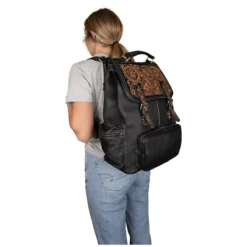 Schneiders® Tooled Leather Backpack -Schneiders Shop 45051 alt c
