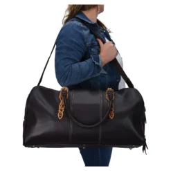 Schneiders® Large Tooled Leather Duffle Bag -Schneiders Shop 45308 alt c